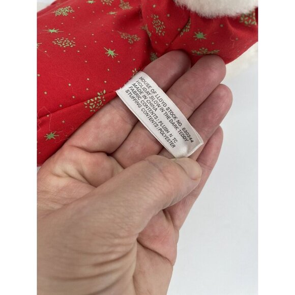 Vintage House of Lloyd 1991 Christmas Teddy Bear Plush Glow In The Dark Slippers - Picture 5 of 8